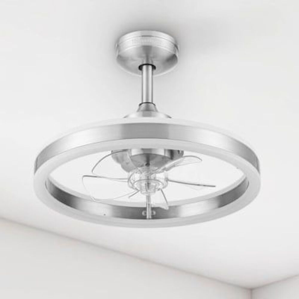 Harbor Breeze Edenmore II 20-in Brushed Nickel with Clear Blades Fandelier Ceili
